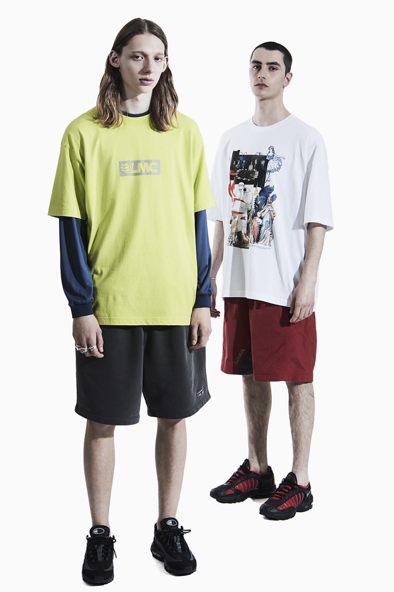 LMC Summer 2020 Lookbook collection menswear streetwear layers korean brand seoul hoodies jackets love peace t shirts graphics parka denim jeans shorts hats caps long sleeves sweaters