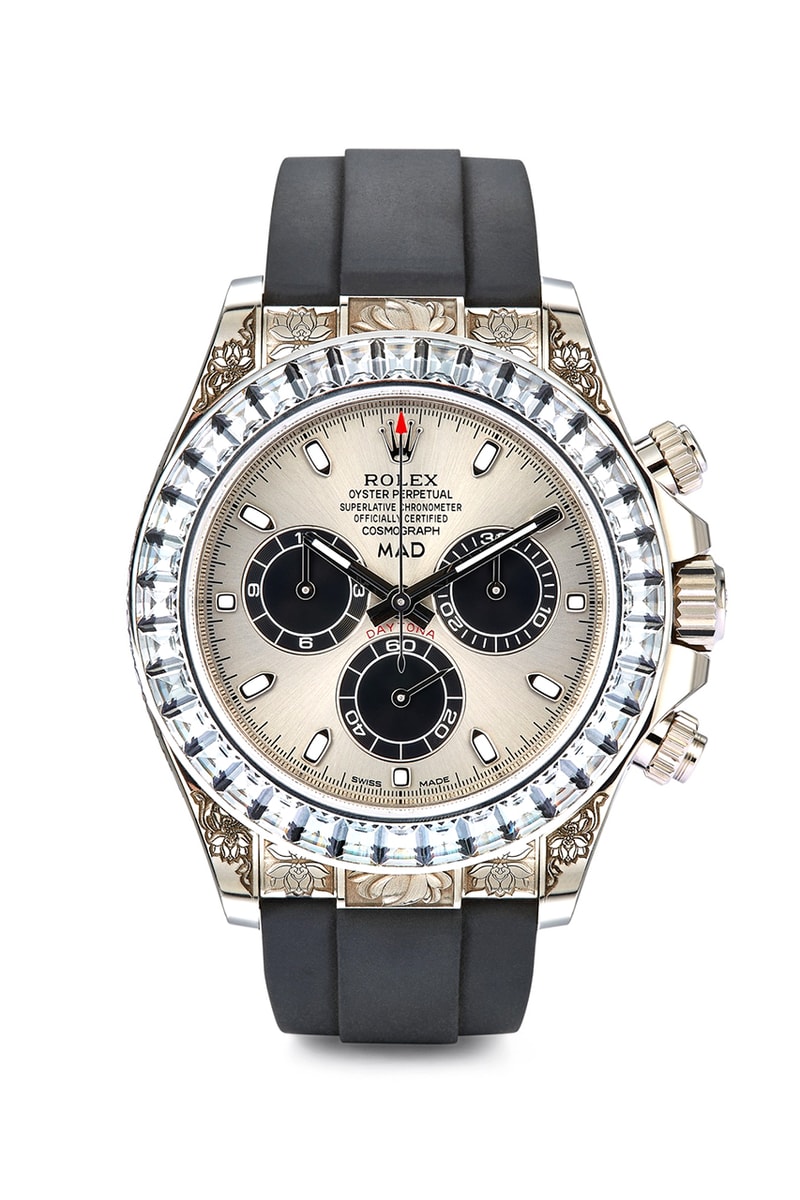MAD Paris Rolex Daytona 116505LN Black Release Information Closer Look Luxury Timepieces Watches Design Rare Diamonds Baguettes Engraving