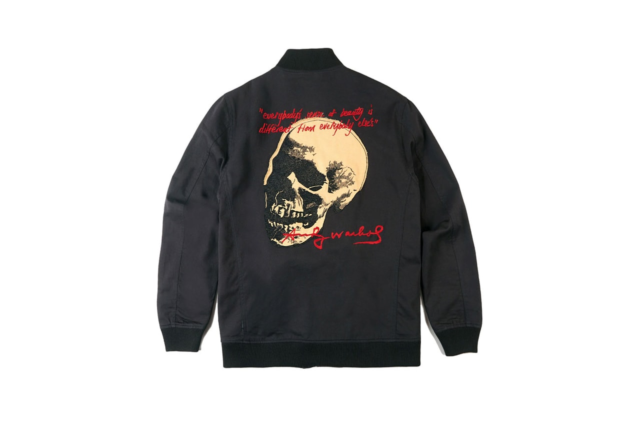 Andy Warhol x maharishi Tate Modern Shop Apparel Skull Stadium Jacket Trousers 'Skull'Series