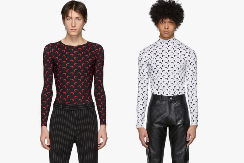 Marine Serre "Borderline" Underwear Collection essentials base layers tee shirt moon print logo pattern menswear