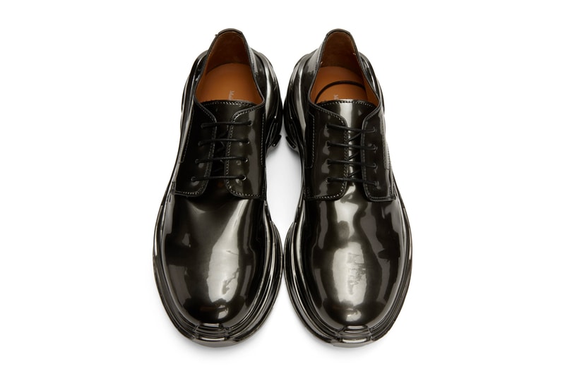 Maison Margiela Gunmetal Cross Derbys Dark Gull Gray footwear shoes sneakers runners trainers menswear streetwear spring summer 2020 collection kicks buffed leather 