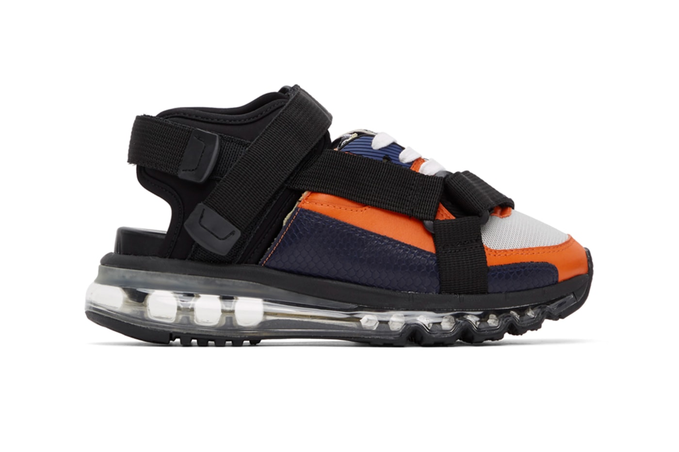 Maison Mihara Yasuhiro Half Sandals Black gray orange sneakers footwear shoes menswear streetwear runner trainers spring summer 2020 collection kicks japanese brand straps
