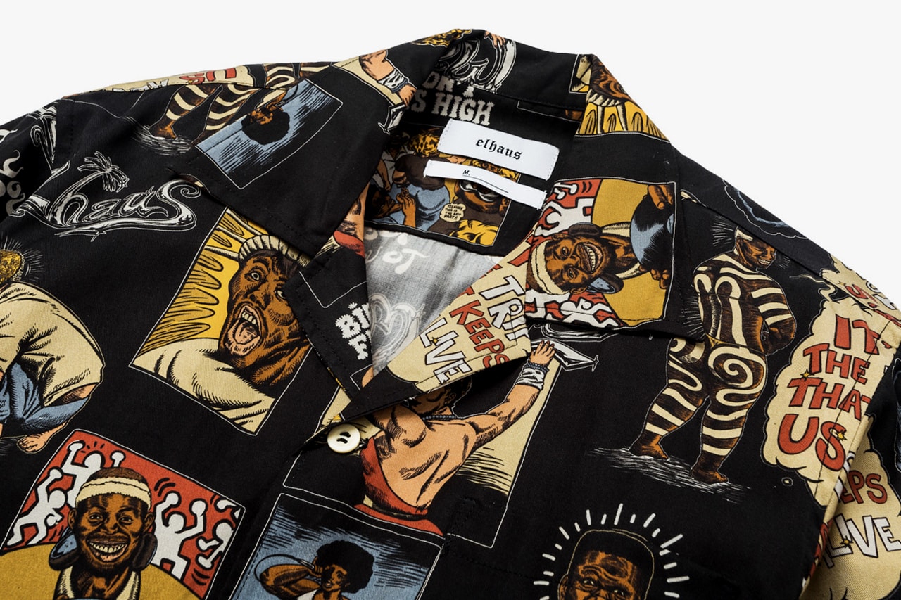 Elhaus MAPLE Hawaiian Shirt Silver Whistle jewelry menswear streetwear spring summer 2020 capsule collection accessories warm weather robert crumb prints artistic style 925