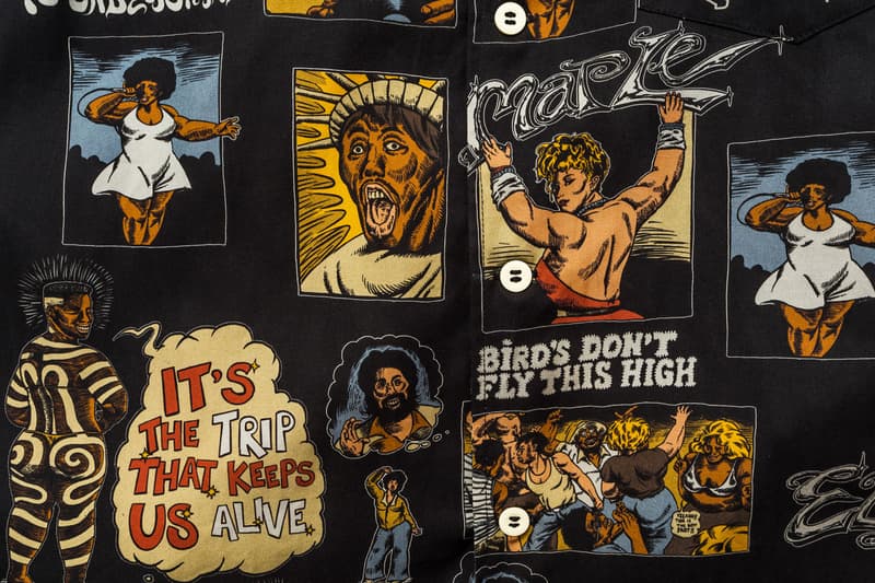 Elhaus MAPLE Hawaiian Shirt Silver Whistle jewelry menswear streetwear spring summer 2020 capsule collection accessories warm weather robert crumb prints artistic style 925