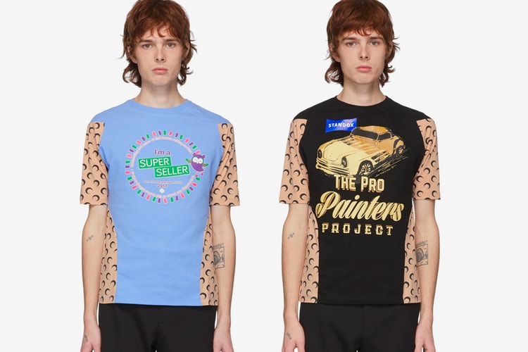 Marine Serre Upcycles Graphic T-Shirts With Moon Logo Jersey