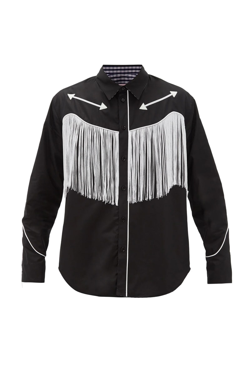 Martine Rose Reversible Fringed Cowboy Shirt menswear streetwear london east british english united kingdom designer spring summer 2020 collection button ups tassels americana