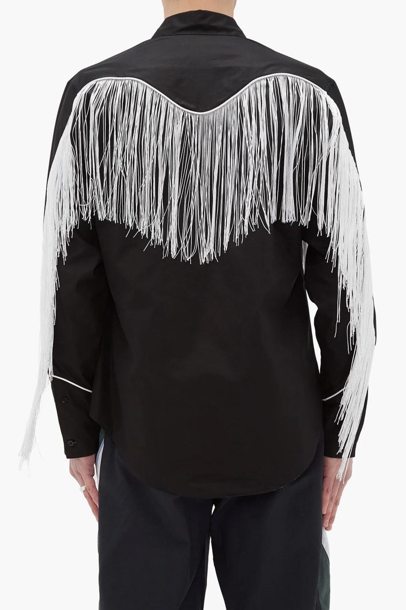 Martine Rose Reversible Fringed Cowboy Shirt menswear streetwear london east british english united kingdom designer spring summer 2020 collection button ups tassels americana