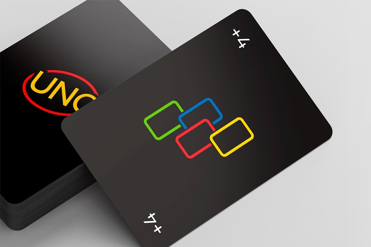 mattel card games uno minimalism sleek redesign minimalista deck party