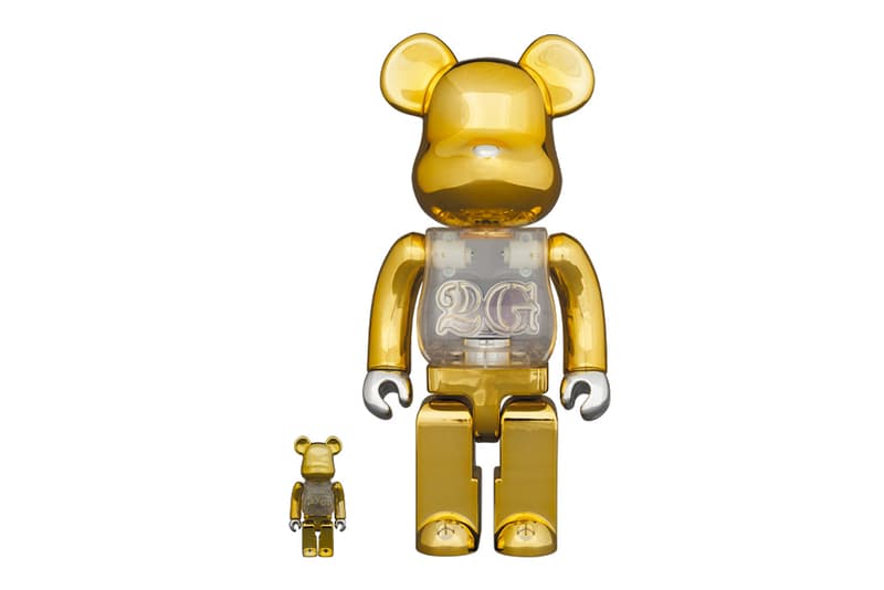 Medicom Toy BEARBRICK 2G 100 400 size gold plastic transparent translucent toys figures collectibles furniture spring summer 2020 collection shibuya parco nanzuka studio design