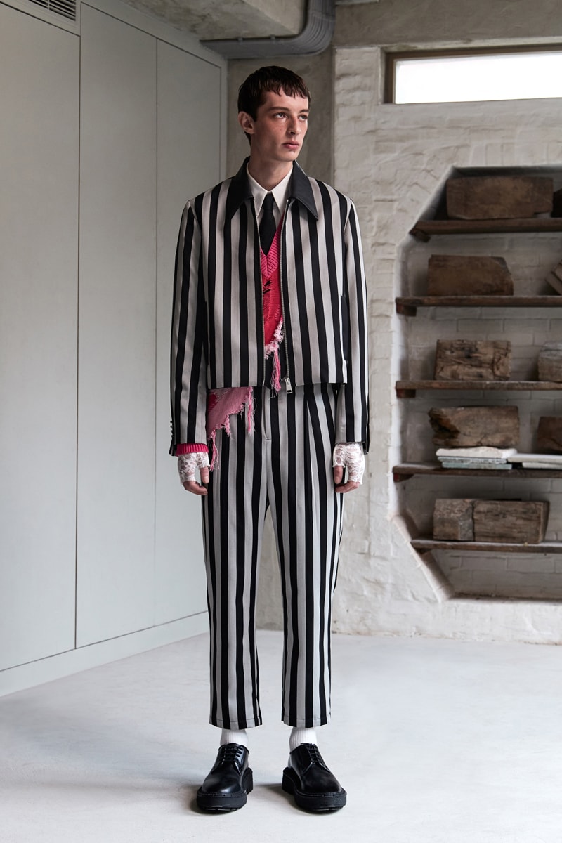 Necessity Sense Spring/Summer 2020 "Act of Desire" Lookbook Collection Jackets Cropped Shirts Blouses Suit Jackets Florals Psychedelic Oil Paintings Peonies Stripes Trousers 