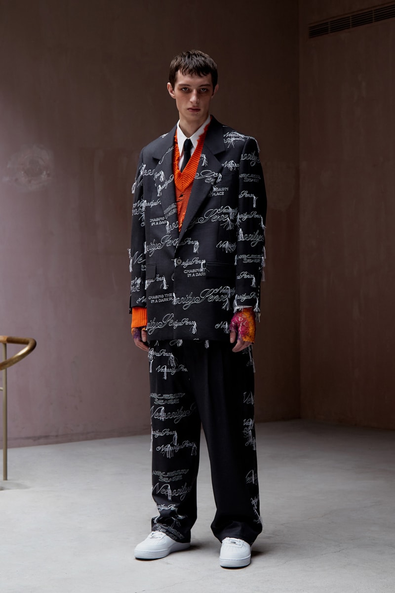 Necessity Sense Spring/Summer 2020 "Act of Desire" Lookbook Collection Jackets Cropped Shirts Blouses Suit Jackets Florals Psychedelic Oil Paintings Peonies Stripes Trousers 