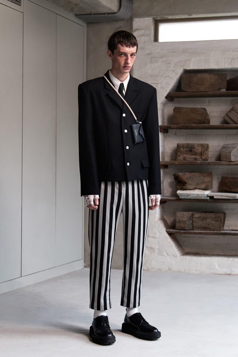 Necessity Sense Spring/Summer 2020 "Act of Desire" Lookbook Collection Jackets Cropped Shirts Blouses Suit Jackets Florals Psychedelic Oil Paintings Peonies Stripes Trousers