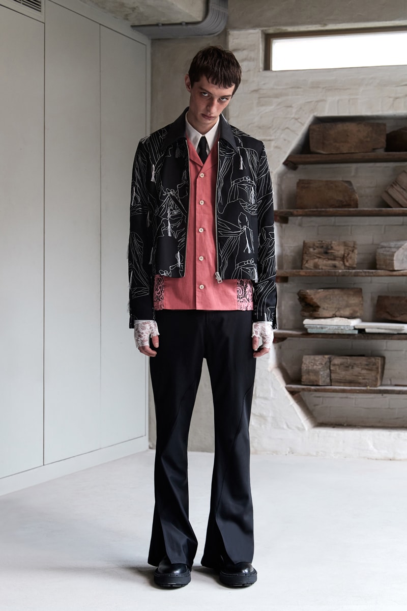 Necessity Sense Spring/Summer 2020 "Act of Desire" Lookbook Collection Jackets Cropped Shirts Blouses Suit Jackets Florals Psychedelic Oil Paintings Peonies Stripes Trousers 