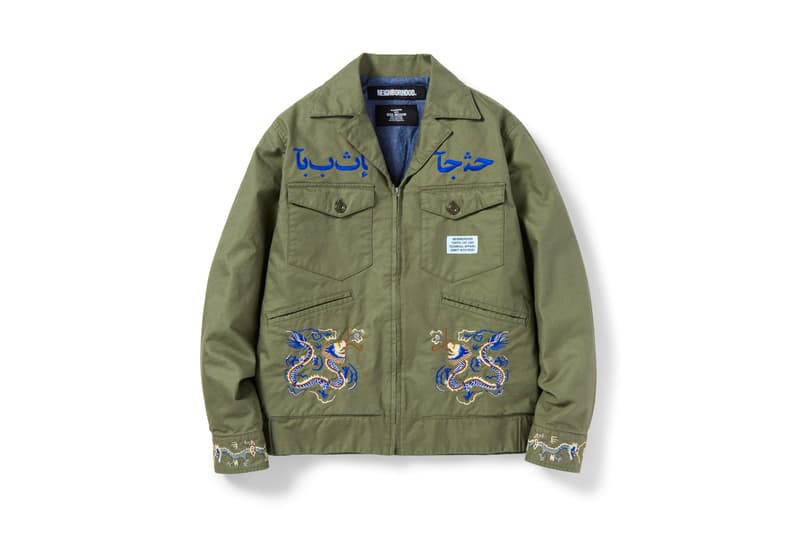 NEIGHBORHOOD Spring Summer 2020 Collection menswear streetwear japanese designer shinsuke takizawa arabic script logo jackets hoodies t shirts sweaters tees graphics
