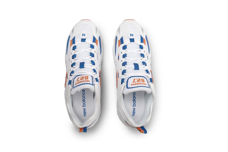 new balance 827 mr porter white royal blue orange black red release information buy cop purchase details ML827AAA