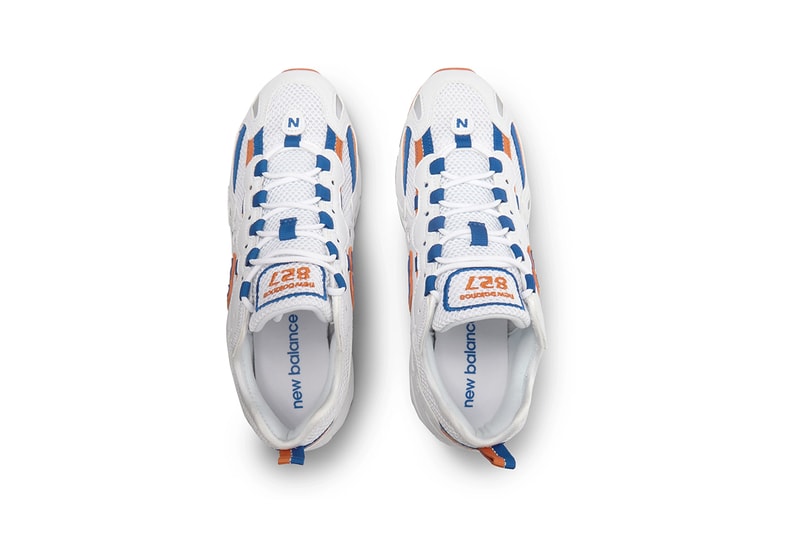 new balance 827 mr porter white royal blue orange black red release information buy cop purchase details ML827AAA