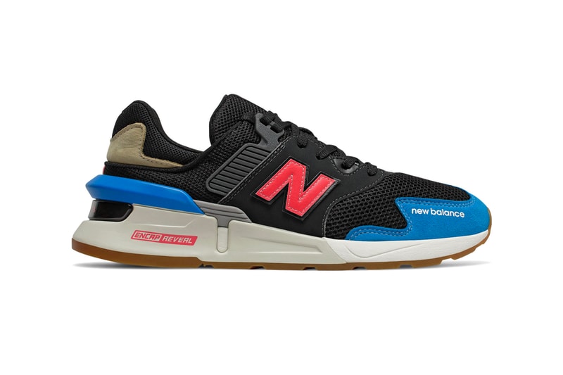 new balance 997S sports modern silhouette neo classic blue lava red black sneakers shoes MS997JHZ release drop info NB "Black/Neo Classic Blue"
