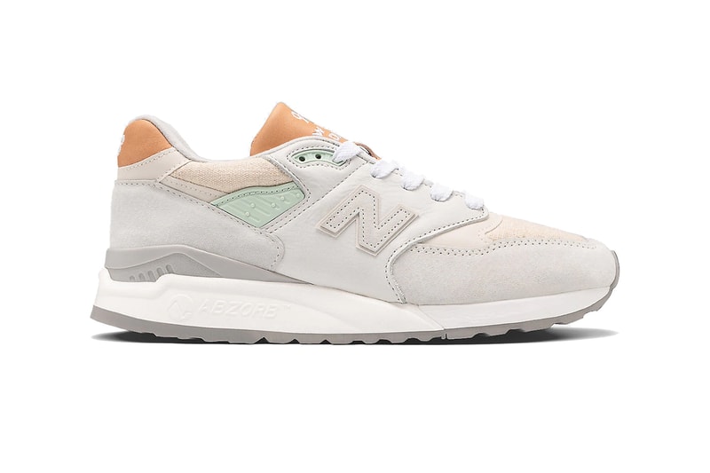 New Balance.com ML998V1 998 Made In US usa white tan mint green brown grey off