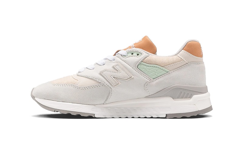 New Balance.com ML998V1 998 Made In US usa white tan mint green brown grey off