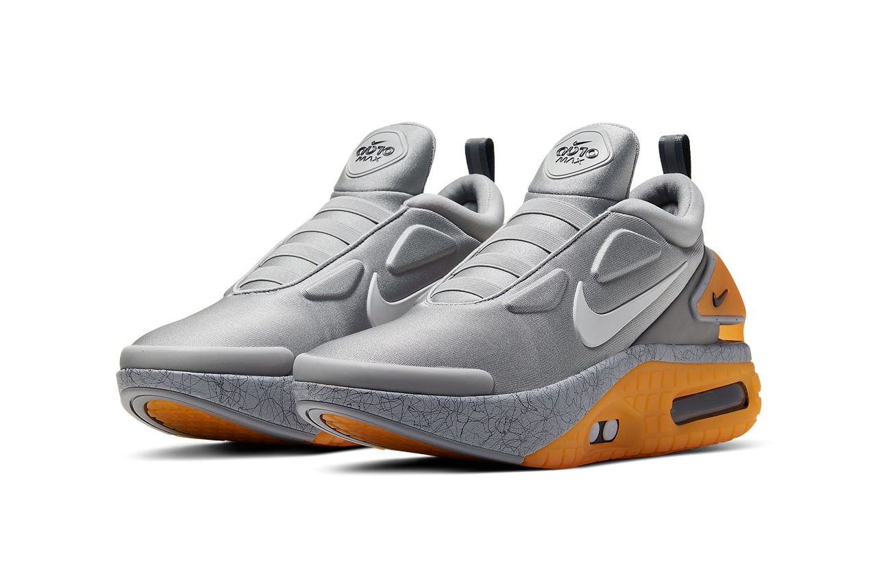 nike adapt auto max motherboard power lacing grey fog particle laser orange white CW7304 001 air max day japan release date info photos price
