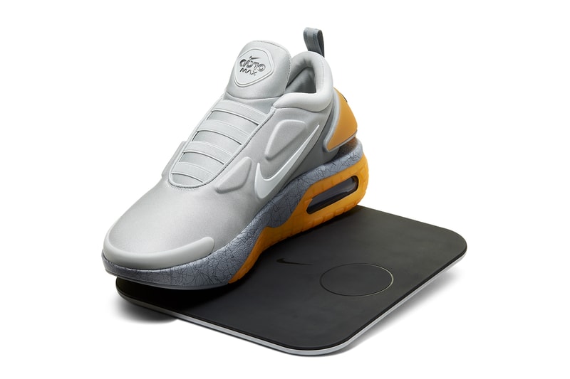 nike adapt auto max motherboard power lacing grey fog particle laser orange white CW7304 001 air max day japan release date info photos price