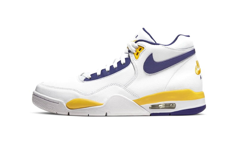 Nike Air Flight Legacy Lakers White University Gold Regency Purple Release BQ4212-102