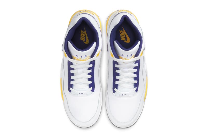 Nike Air Flight Legacy Lakers White University Gold Regency Purple Release BQ4212-102