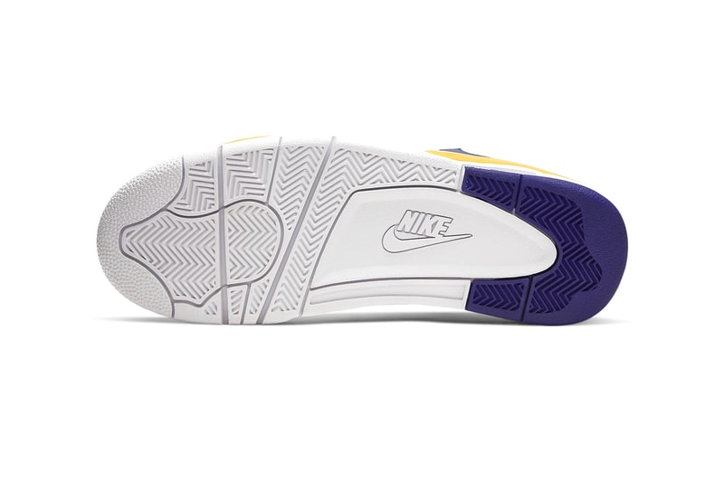 Nike Air Flight Legacy Lakers White University Gold Regency Purple Release BQ4212-102