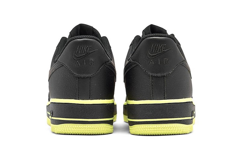 Nike Air Force 1 07 Black Barely Volt CJ1393 003 menswear streetwear shoes footwear sneakers trainers runners basketball court spring summer 2020 collection swoosh af1 kicks