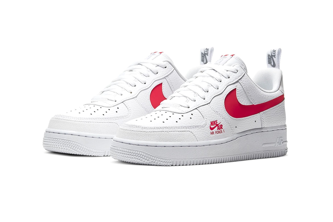 Nike Air Force 1 Lv8 Utility White University Red Hypebeast Nike Air Force 1 Lv8 Utility White University Red Hypebeast