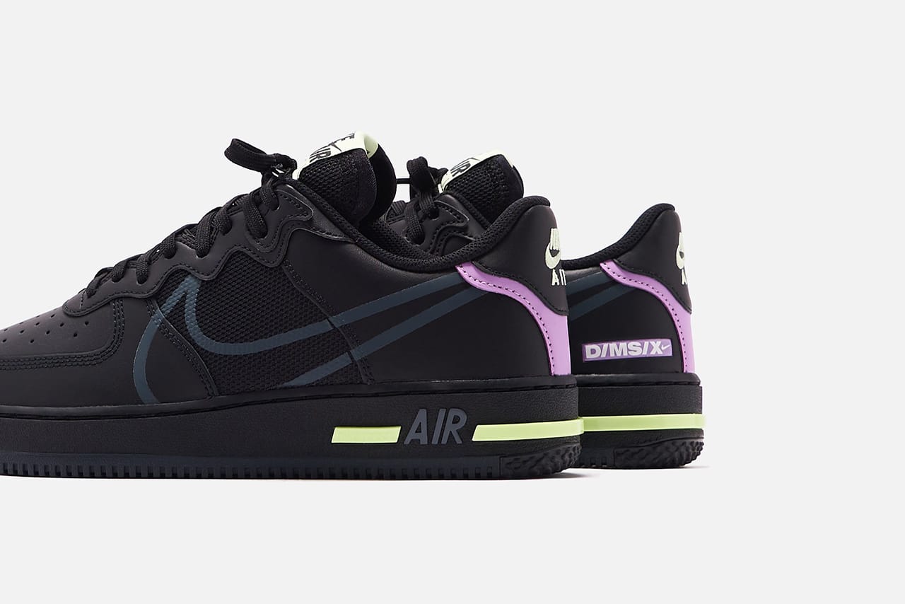 nike air force 1 react black anthracite