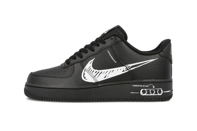 nike sportswear air force 1 low sketch black white CW7581 001 release date info photos price