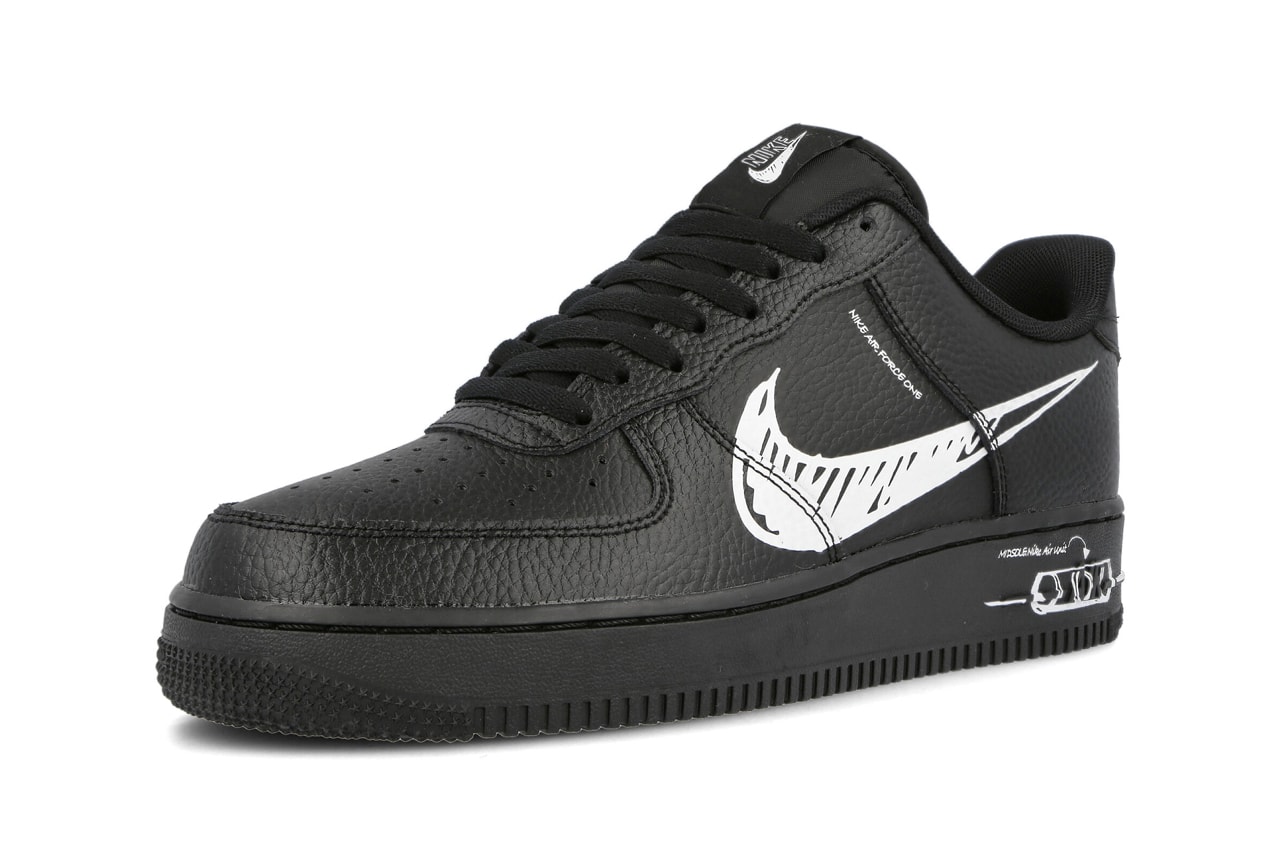 nike sportswear air force 1 low sketch black white CW7581 001 release date info photos price
