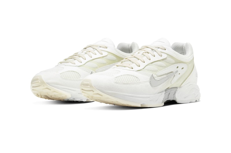 Nike Air Ghost Racer White sail Pure Platinum AT5410 102 menswear streetwear footwear shoes sneakers runner trainers kicks swoosh check spring summer 2020 collection ecru