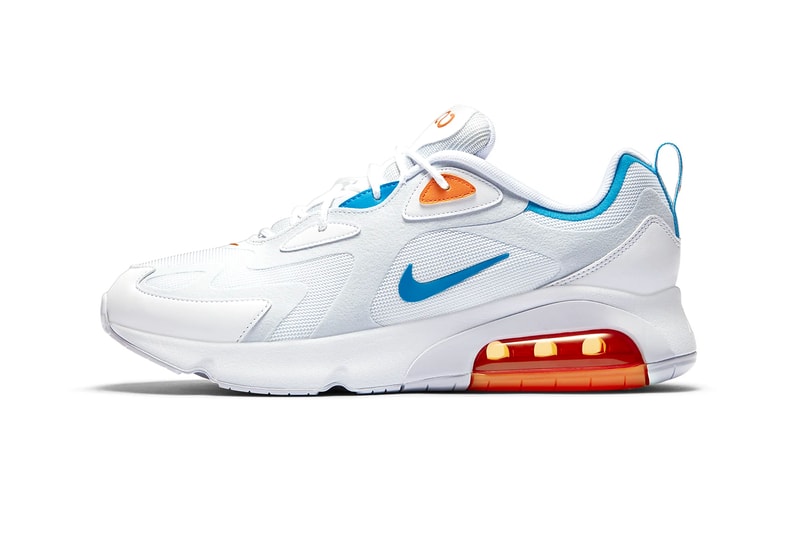Nike Air Max 200 White Laser Blue Football Gray Bombay CT1262 001 Miami Dolphins Color sneakers footwear shoes menswear streetwear spring summer 2020 collection sneakers trainers