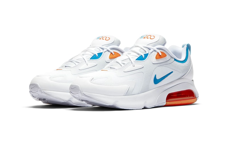 Nike Air Max 200 White Laser Blue Football Gray Bombay CT1262 001 Miami Dolphins Color sneakers footwear shoes menswear streetwear spring summer 2020 collection sneakers trainers