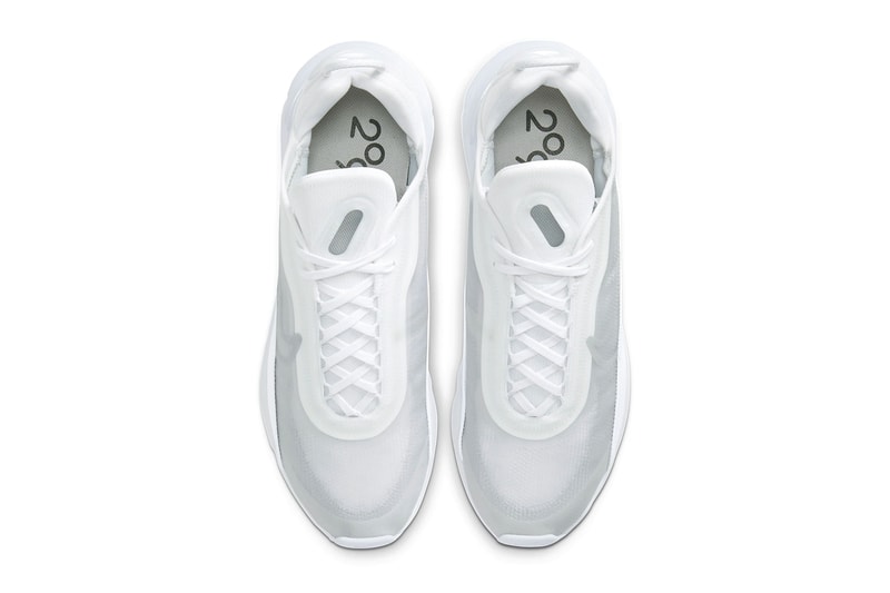 Nike Air Max 2090 Pure Platinum White wolf gray menswear streetwear sneakers shoes kicks trainers runners 2020 spring summer collection swoosh BV9977 100 air unit sole footwear