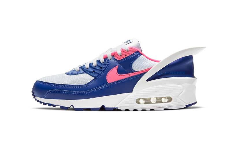 nike air max 90 flyease white black metallic gold deep royal blue hyper pink CU0814 100 101 release date info photos price