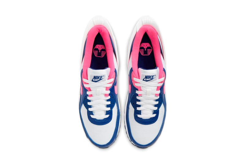 air max 90 white pink blue