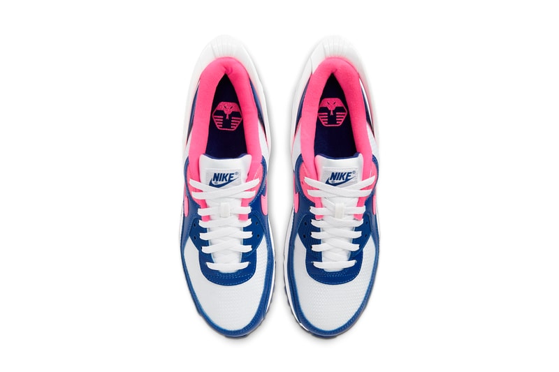 nike air max 90 flyease white black metallic gold deep royal blue hyper pink CU0814 100 101 release date info photos price