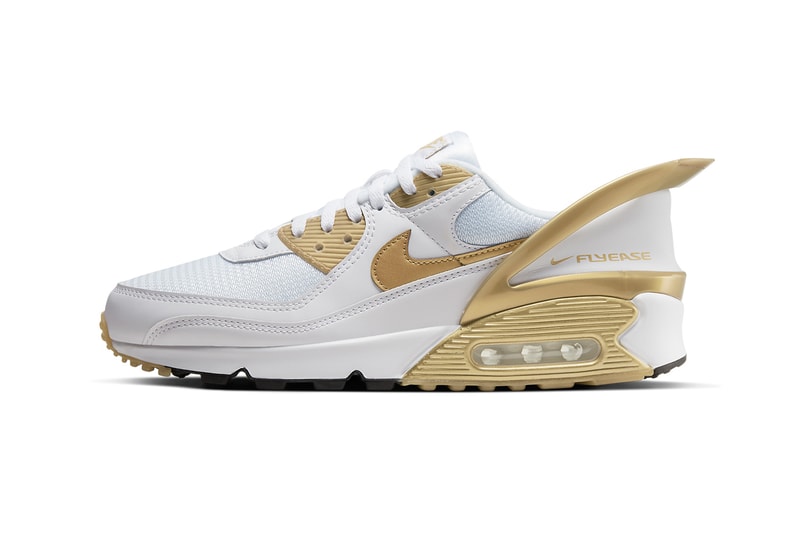 nike air max 90 flyease white black metallic gold deep royal blue hyper pink CU0814 100 101 release date info photos price