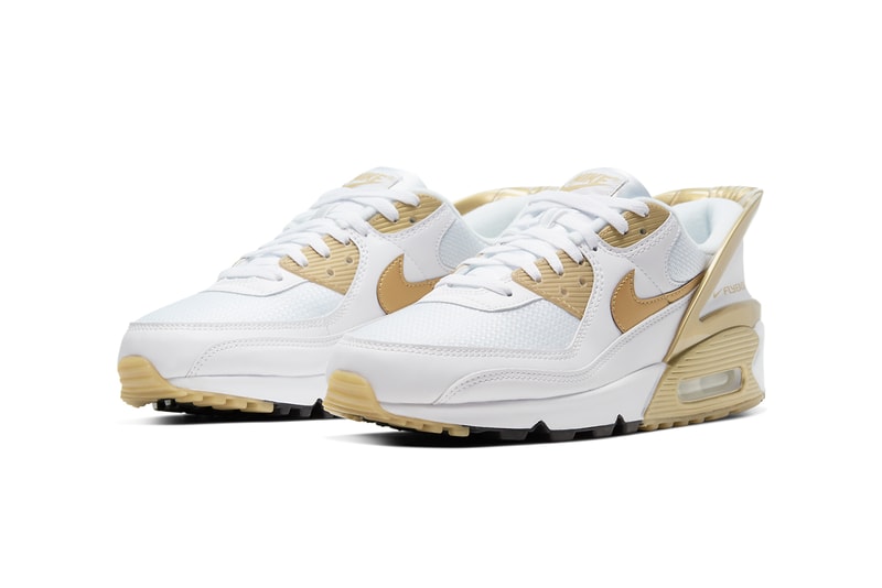 nike air max 90 flyease white black metallic gold deep royal blue hyper pink CU0814 100 101 release date info photos price