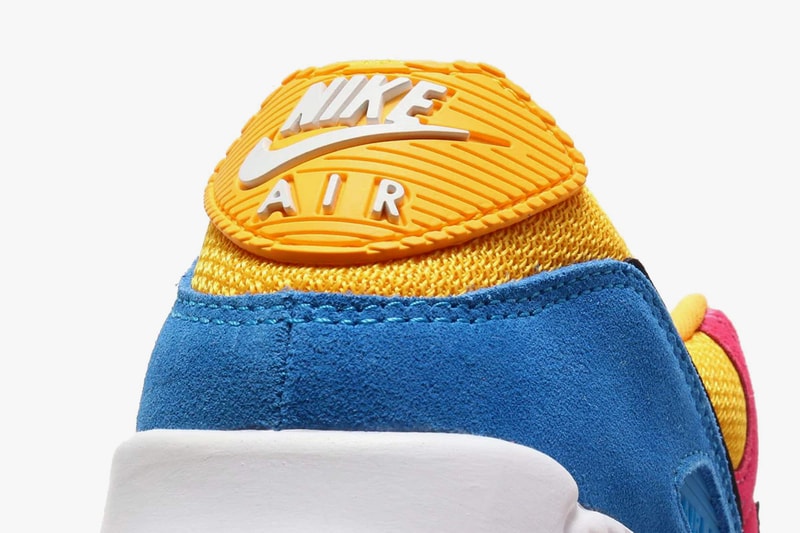 nike air max 90 multicolor suede yellow pink blue black white CJ0612 700 release date info photos price