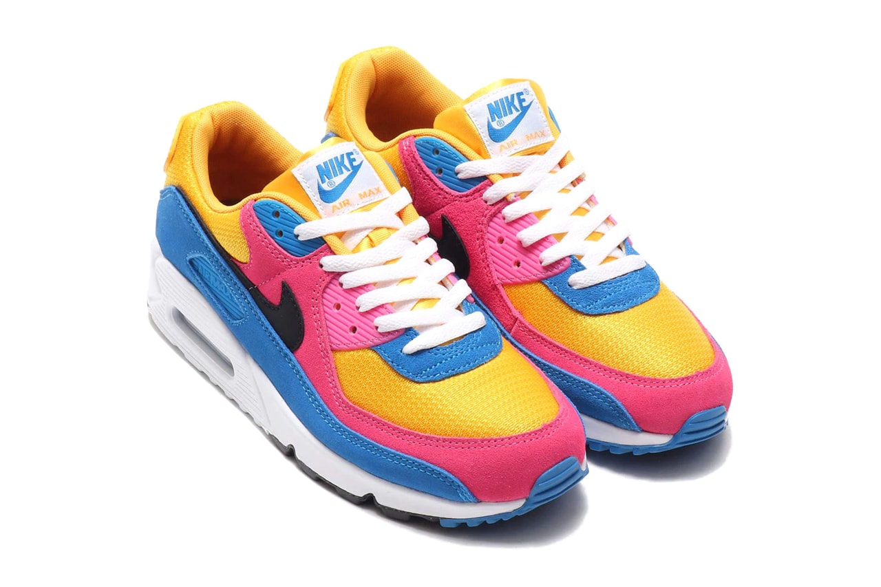 nike air max 90 multicolor suede yellow pink blue black white CJ0612 700 release date info photos price