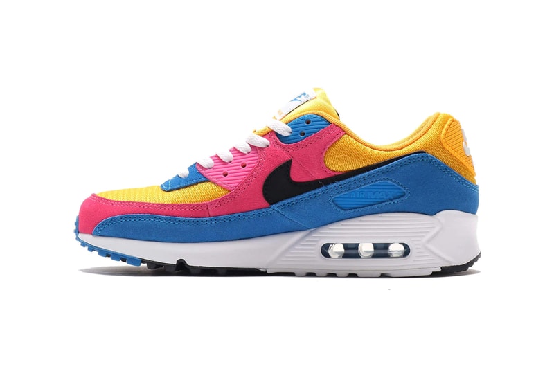 nike air max 90 multicolor suede yellow pink blue black white CJ0612 700 release date info photos price