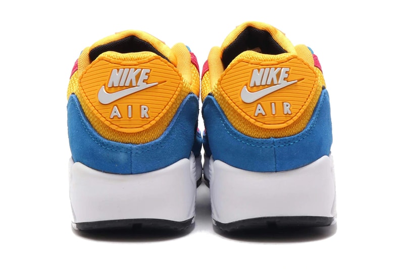 nike air max 90 multicolor suede yellow pink blue black white CJ0612 700 release date info photos price