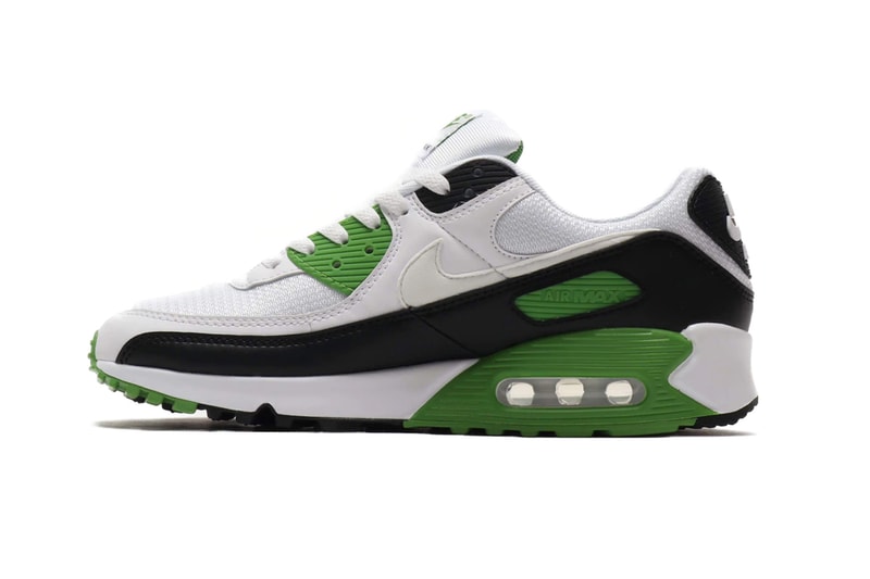 CT4352-102 nike air max 90 30th anniversary white chlorophyll colorway sneakers shoes 