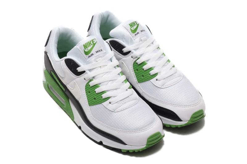CT4352-102 nike air max 90 30th anniversary white chlorophyll colorway sneakers shoes 