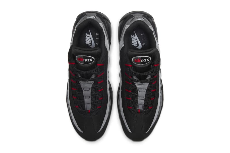 Nike Air Max 95 Iron Gray University Red black sneakers shoes footwear menswear spring summer 2020 collection swoosh runners trainers kicks CW7477 001 air sole unit max air