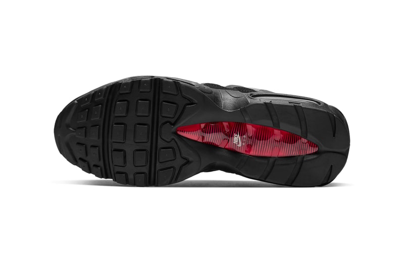 Nike Air Max 95 Iron Gray University Red black sneakers shoes footwear menswear spring summer 2020 collection swoosh runners trainers kicks CW7477 001 air sole unit max air